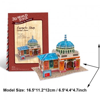 Cubicfun 3D Paper Puzzle Toy Cardboard DIY House Building World Style Architectures Paper Crafts Educational Toys For Children