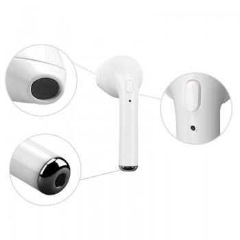 Bluetooth Car Kit I7 In-ear Car Wireless Bluetooth Aux Earphone Single Earbuds Headset With Mic For Iphone Mobile Phone Earpud