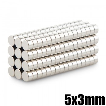 50Pcs 5x3 Super Magnet Blocks  5mm Magnetic  Ndfeb Strong Power Magnets Neo Cube Funny Toys 5mm x 3mm