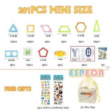 Espeon New 201pcs Mini Magnetic Blocks Building Construction Blocks Toy Bricks Magnet Designer 3D DIY Toys For Children