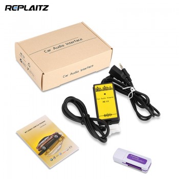 Replaitz 2x6P Car USB AUX Adapter Vehicle MP3 Audio Interface Connect Auto WMA Decoder CD Changer for Toyota RAV4 Avensis /Lexus