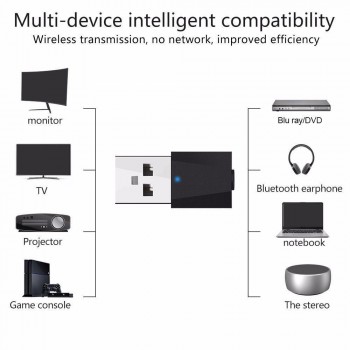3.5 Mm USB Bluetooth Audio Receiver Bluetooth Mini Audio Stereo Music Receiver Adapter USB Wireless Bluetooth Adapter AUX Car