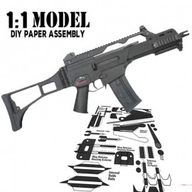 1:1 HK-G36 Toy Gun Model Paper Assembled Educational Toy Building Construction Toys Card Model Building Sets