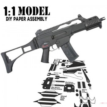 1:1 HK-G36 Toy Gun Model Paper Assembled Educational Toy Building Construction Toys Card Model Building Sets