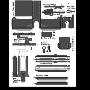 1:1 HK-G36 Toy Gun Model Paper Assembled Educational Toy Building Construction Toys Card Model Building Sets