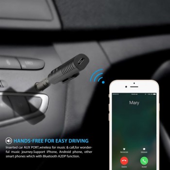 Car Bluetooth Audio Receiver 3.5mm Jack Bluetooth Car Kit Hands Free Music Audio Receiver Adapter Auto AUX For Speaker Headphone