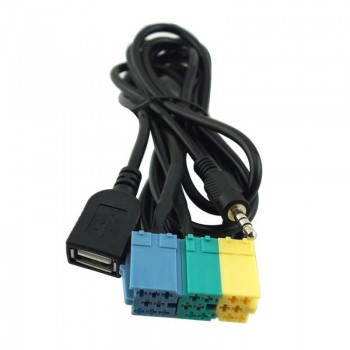 2 In 1 3.5MM amp; USB Plug Car Audio Adapter Car Video Audio Durable Adapter Cable Car AUX Line For Hyundai / Kia