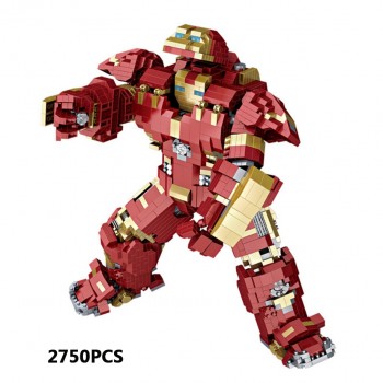 Super heroes mark44 mecha micro diamond block marvel avenger Infinity War ironman Hulkbuster mk44 nanoblock brick toy collection