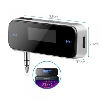 FM Transmitter Bluetooth Car Wireless 3.5mm In-car Music Audio Mp3 Player LCD Display Car Kit Transmitter For Android / iPhone