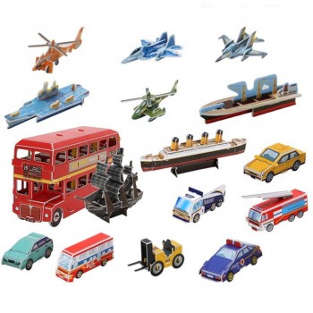 CubicFun DIY 3D Puzzle Toy Assembly Cardboard Model Building Sets Architecture Ship Car Eiffel Tower Titanic Educational Toys