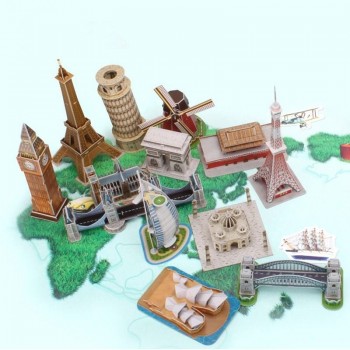 CubicFun DIY 3D Puzzle Toy Assembly Cardboard Model Building Sets Architecture Ship Car Eiffel Tower Titanic Educational Toys
