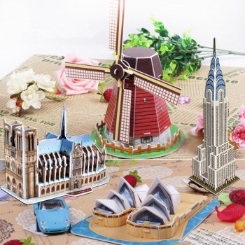 CubicFun DIY 3D Puzzle Toy Assembly Cardboard Model Building Sets Architecture Ship Car Eiffel Tower Titanic Educational Toys