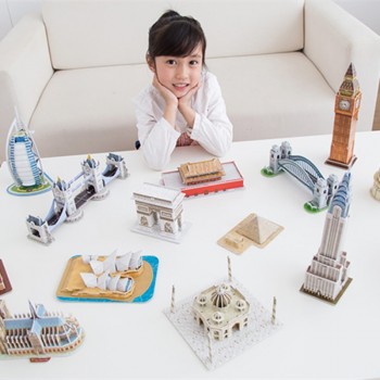 CubicFun DIY 3D Puzzle Toy Assembly Cardboard Model Building Sets Architecture Ship Car Eiffel Tower Titanic Educational Toys