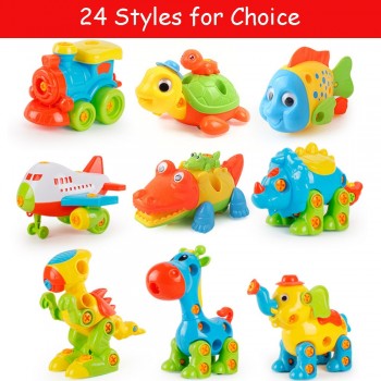 DIY Disassembly Assembly Toys for Children Car/Helicopter/Motorcycle Educational Blocks Toys With Assemble Screw Driver Nut