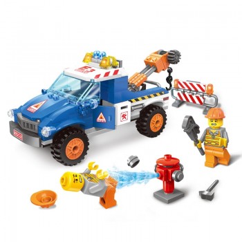 Enlighten Building Block City Town Cars Road Wrecker SWAT SUV Garbage Truck Ice Cream Car MOC Educational Brick - No Retail Box