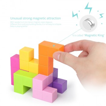 Magnetic Magic Cube Creative DIY Blocks Technic Plastic Building Blocks Strong Magnetic Puzzle Designer Interactive Toy For Kid