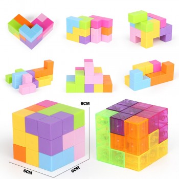 Magnetic Magic Cube Creative DIY Blocks Technic Plastic Building Blocks Strong Magnetic Puzzle Designer Interactive Toy For Kid