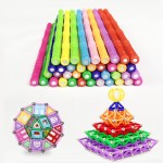 50~200pcs Magnet Bars Metal ball Magnetic Designer Building Blocks Construction Educational Toys for Children Christmas Gifts