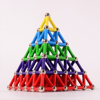 50~200pcs Magnet Bars Metal ball Magnetic Designer Building Blocks Construction Educational Toys for Children Christmas Gifts
