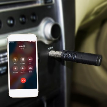 Hippcron Car Bluetooth Car Kit Adapter Aux Jack 3.5mm Car Kit Audio Music Adapter Auto AUX In Kit for Headphone Stereo Speaker
