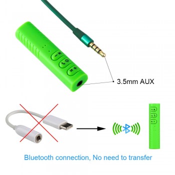 Hippcron Car Bluetooth Car Kit Adapter Aux Jack 3.5mm Car Kit Audio Music Adapter Auto AUX In Kit for Headphone Stereo Speaker