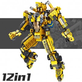 YETAA Legofigure Hook Truck Agitator Crane Mech Armor Bricks Toys Gifts Blocks Toys for Children 12in1 Minecraft Building Blocks