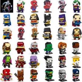 New Brickheadz Legoed Avengers 3 Marvel Infinity War Headz Super Heroes Building Blocks Iron Man Aquaman Hulk Toys for Children