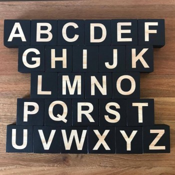 Wooden Square Blocks Toys Cubes Embellishment for Woodwork Craft DIY Crafts Children Toy Gift Decoration lepin letters christmas