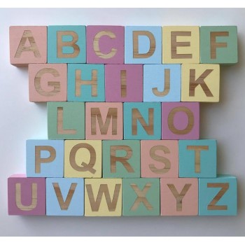 Wooden Square Blocks Toys Cubes Embellishment for Woodwork Craft DIY Crafts Children Toy Gift Decoration lepin letters christmas