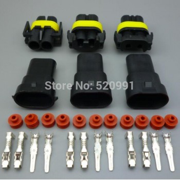 shhworldsea 2sets 2pin waterproof 9006  H11 9005 HB3 HB4 Headlight Fog Light  Connector  Plug Cable Socket Connector Repair Kit