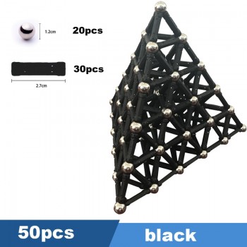QWZ 50pcs-280pcs Magnet Bars amp; Metal Balls Magnetic Construction Creative Toys DIY Designer Educational Toy For Children Gifts