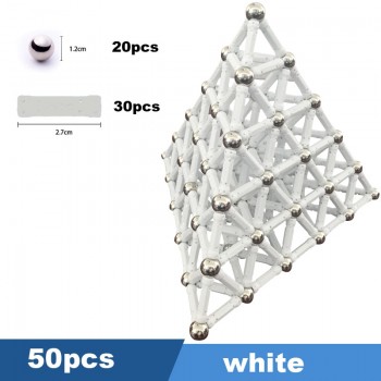 QWZ 50pcs-280pcs Magnet Bars amp; Metal Balls Magnetic Construction Creative Toys DIY Designer Educational Toy For Children Gifts