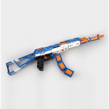 Simulation AK-47 rifle soldiers weapon PUBG CS GO Military Technic model Building Block Bricks compatible with Legos toy gift