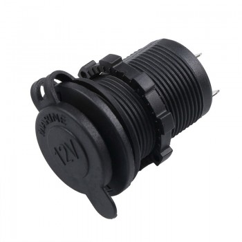 12V Motor Charger Adapter Waterproof Cigarette Lighter Power Socket Plug Black for Motorcycle Car Boat Tractor Accessory Not USB