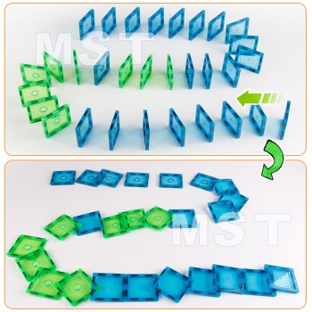 72PCS Magnetic Tiles Building Big Magnetic Blocks Solid 3D Magnetic Block Building Toys For Children Bricks