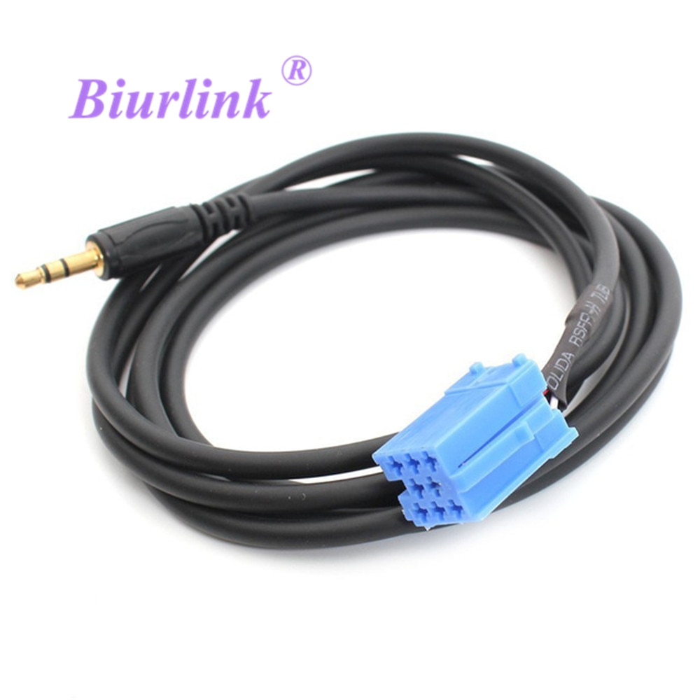 Biurlink Car Mini ISO 8 Pin Aux Cable Adapter for Volkswagen AUDI Bla-punkt Radio
