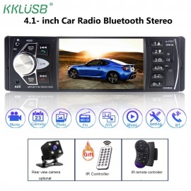 Car Radio Auto Audio Stereo 4.1 inch 1 Din FM Bluetooth 2.0 Support Rear View Camera USB Steering Wheel Control autoradio 4022D
