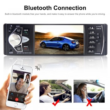 Car Radio Auto Audio Stereo 4.1 inch 1 Din FM Bluetooth 2.0 Support Rear View Camera USB Steering Wheel Control autoradio 4022D