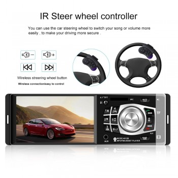 car radio 1 one DIN 12v Car audio Stereo Multimedia Player 4.1 inch Screen autoradio bluetooth SD USB TF support Camera 4012B