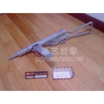 1:1 Sten Submachine Gun 3D Paper Model World War II British Plumber Can Be Held Prop Papercraft