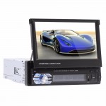 1Din Car Audio HD Digital 7 HD Retractable Touch Screen Car Stereo MP5 Player Rear View Camera Bluetooth Handsfree Autoradio