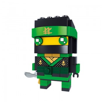 NINJAGO Brickheadz Kai Jay Lloyd Master Wu minifigures Compatible With Legos Brick headz Model Building Blocks Bricks kids Toy