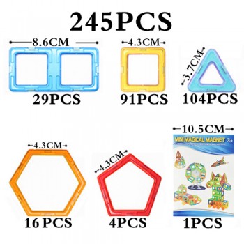 MylitDear 2017 245pcs Mini Magnetic Blocks Educational Construction Set Models amp; Building Toy ABS Magnet Designer Kids Gift