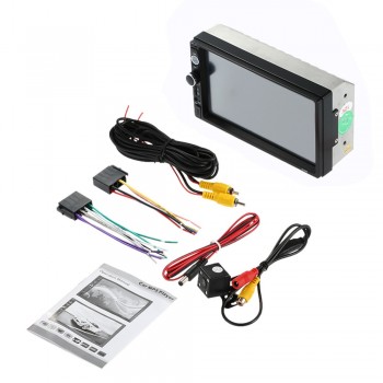 BYNCG 7 inch 2 Din HD AutoRadio Bluetooth USB/TF FM Aux Input Car Radio Auto MP5 MP4 MP3 Player HD Rear View Camera