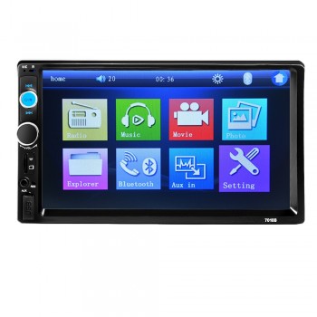 BYNCG 7 inch 2 Din HD AutoRadio Bluetooth USB/TF FM Aux Input Car Radio Auto MP5 MP4 MP3 Player HD Rear View Camera