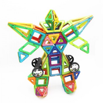 MyLitDear 108pcs Robot Magnetic Designer Construction Model Building Toy Plastic Magnetic Blocks Magic Educational Toys