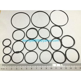 20pcs/bag 1 bag  DVD CD VCD Transmission belt all size folded lenth 2.5-5.5cm thickness 1.2mm rubber belt drive strap