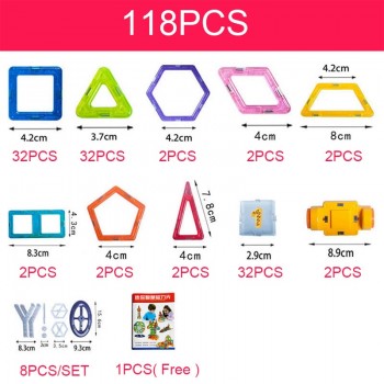 KACUU  Mini Magnetic Designer Construction Set Plastic Magnetic Blocks Educational Toys For Kids Gift
