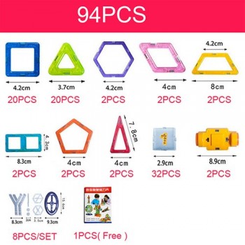 KACUU  Mini Magnetic Designer Construction Set Plastic Magnetic Blocks Educational Toys For Kids Gift