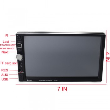 2 Din 7 inch LCD Touch screen autoradio auto radio player bluetooth support view camera car audio 2din car radio 7028